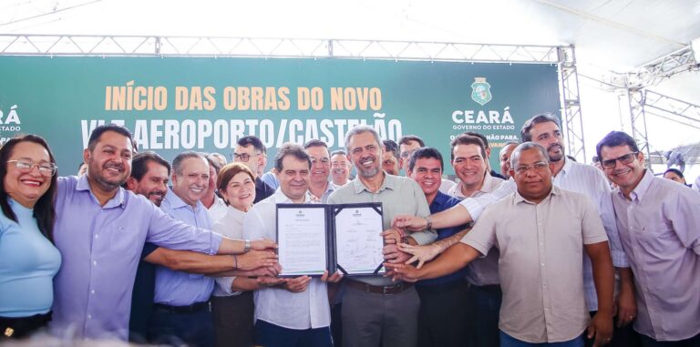 Governador Elmano assina ordem de serviço para início das obras do VLT Aeroporto-Castelão